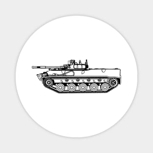 BMD4 amphibious infantry fighting vehicle tank Pop Art Magnet